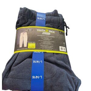 Lee Youth 2-Pack Jogger Pants With Rugged Knees & Zipper Pocket Size L/14/16 Cot